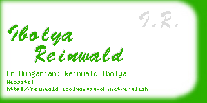 ibolya reinwald business card